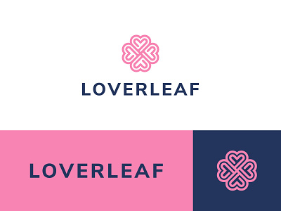 loverleaf brand branding clean clover cloverleaf designer feminine identity design leaf logo logodesigner logomaker logos love lovers nature nature logo pink simple logo unique