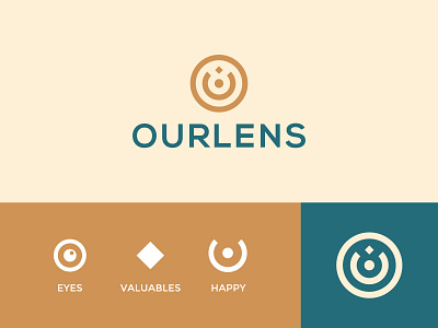 OURLENS brand branding clean design designer forsale identity branding identity design lens logo logo process meaningful logo professional logo simple