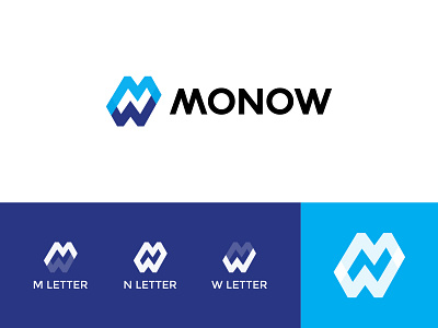 MONOW - Logo Design Concept brand branding design designer designer logo forsale identity branding identity design logo m marketing marketing agency mnw n simple w