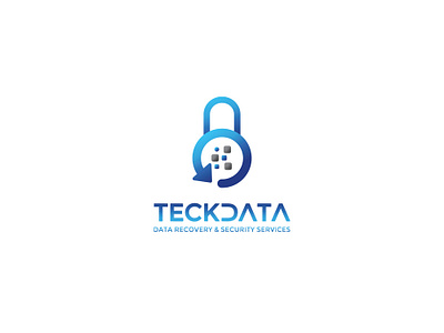 Teckdata blue brand branding business clean design designer designer logo font identity identity branding identity design illustration lettering logo modern security security app simple vector