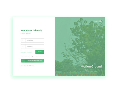 Kwara State University Portal Login Screen Redesign branding college design ui university ux