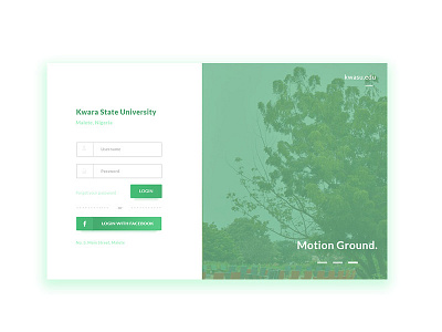 Kwara State University Portal Login Screen Redesign