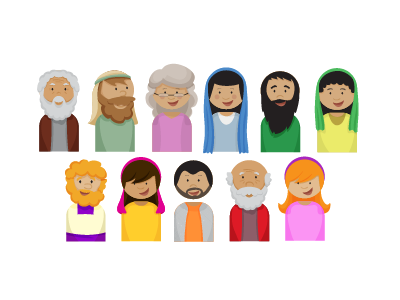 cartoon bible people