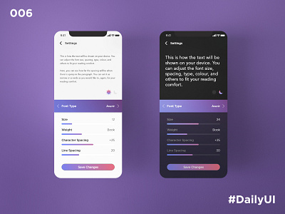 Daily UI 7 - Settings