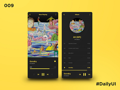 Daily UI 9 - Music Player app dailyui dailyuichallenge design mobile ui music player music player app music player ui ui ux