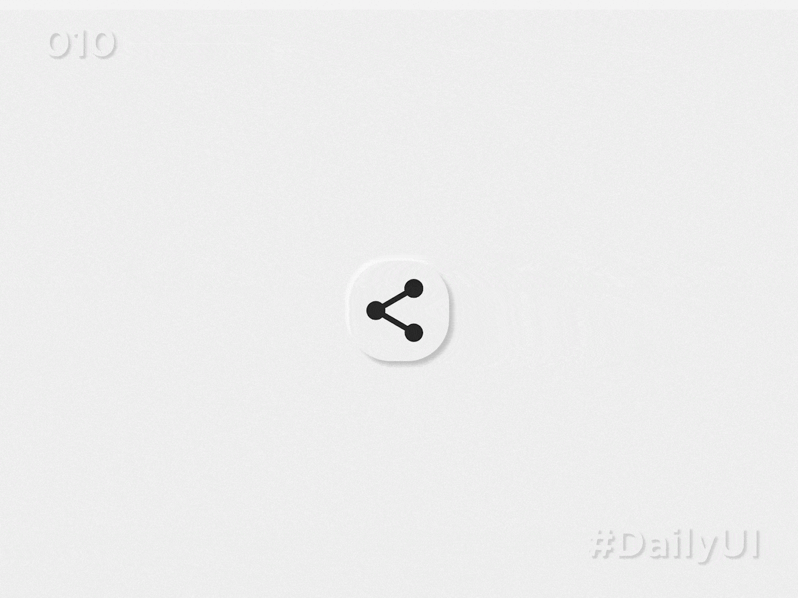Daily UI 10 - Social Share animated gif app dailyui dailyuichallenge design gif neumorphic neumorphism share share button social media ui ux