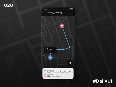 Daily UI 20 - Location Tracker app dailyui dailyuichallenge design location location tracker map maps mobile ui navigation ui ux