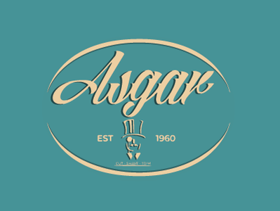 asgar babershop branding design icon logo typography vector