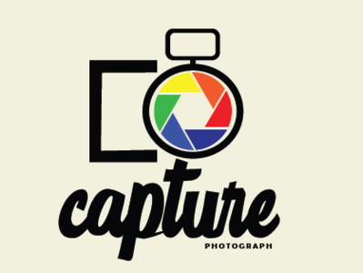 capture photograph branding design icon logo photographer logo typography vector