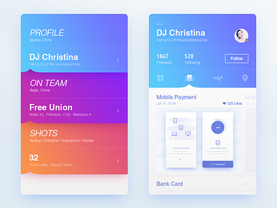 To Find apple card clean color connect demo frofile inspiration interaction interface ui ux