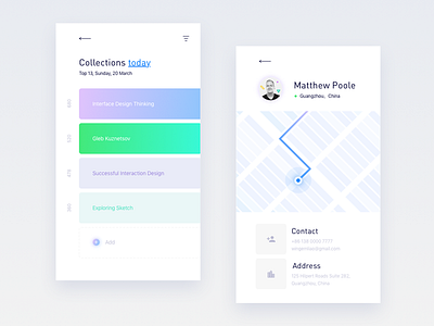 Top Collections and Address Location apple client collection connect demo device inspiration interaction interface map sync ui