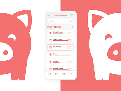 Pink Piggy Bank App