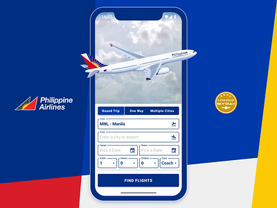 Find Flights. Philippine Airlines airline airlines airplane app aviation branding dailyui design figma find flight flight booking home landing manila mobile philippines splashpage ui ux
