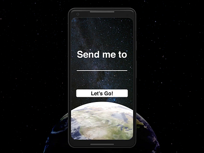 Send me to... after effects challenge dailyui design earth figma loading mobile motion search ui uplabs ux