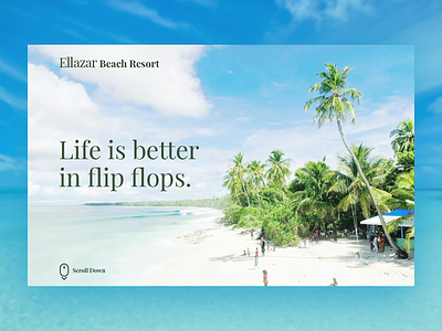 Ellazar Beach Resort after effects branding dailyui design photoshop ui ux web design webflow website