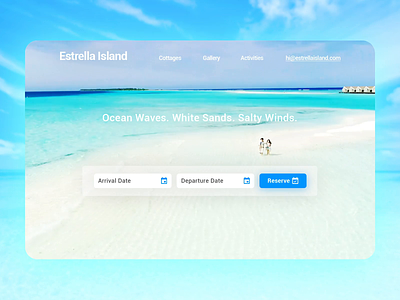 Estrella Island after effects beach beautiful branding dailyui design photoshop reservation ui ux webflow website