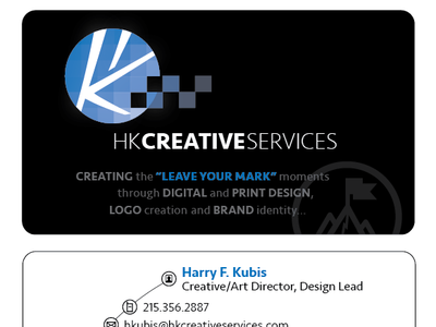 Hk Creative Services BCard Design V1 design icon logo vector