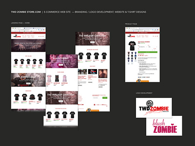 TWD Zombie Store.com-Web Design and Brand board