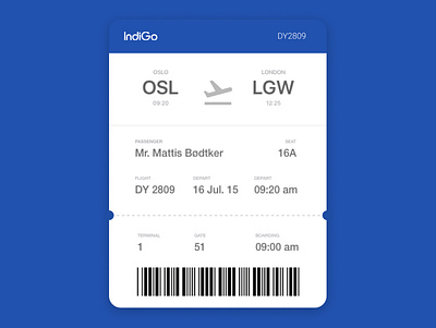 Boarding Pass 024 dailyui design figma ui