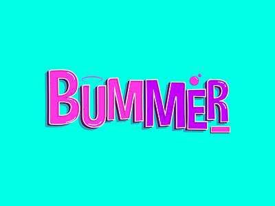 Bummer design fontgraphic text effect typography vector
