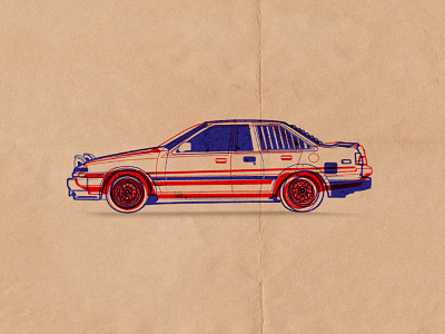 Overprinting Cars design graphic design illustration vector