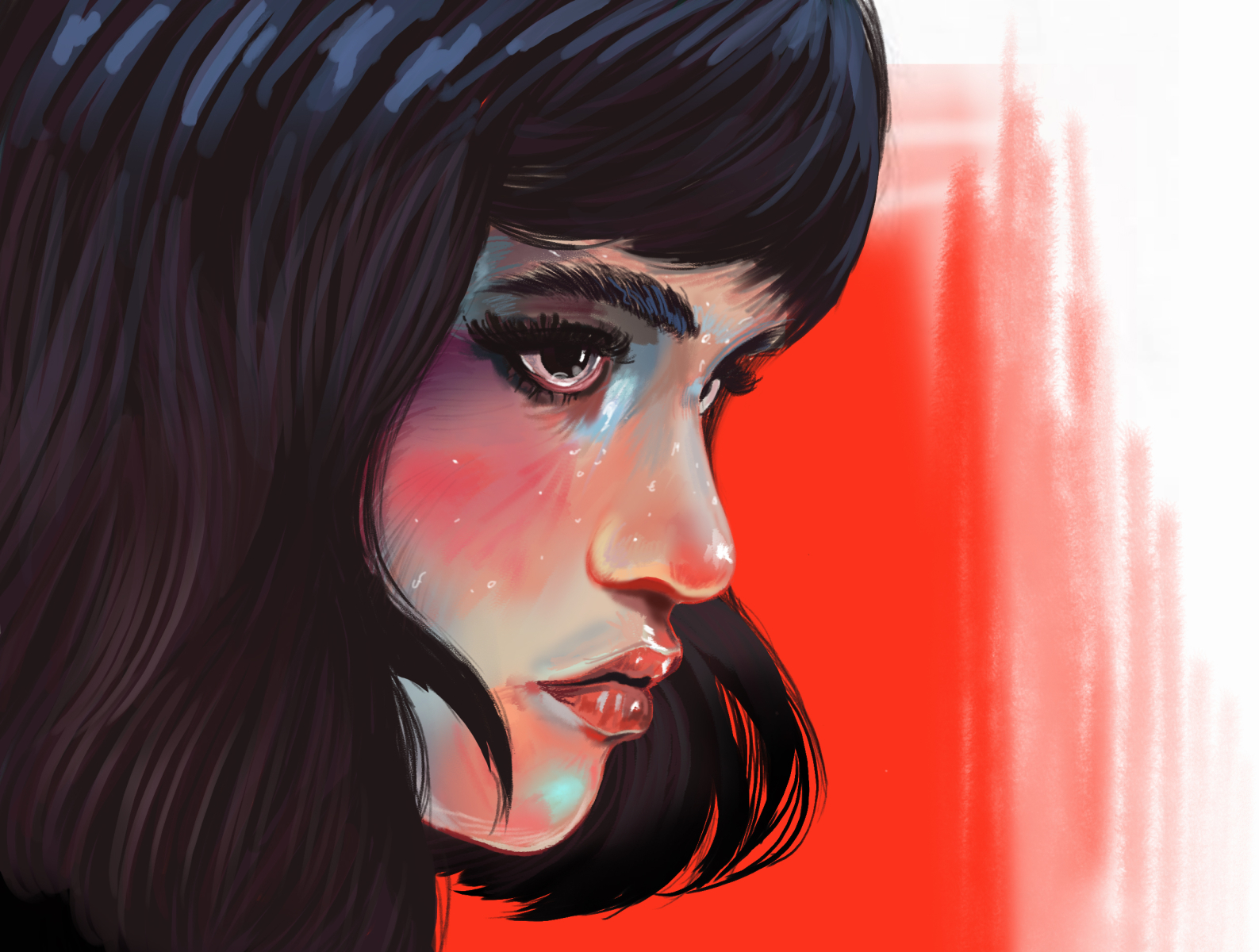 lady potrait3 by Magesh R on Dribbble