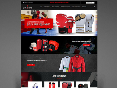 Unit Sports Web Design photoshop psd template theme design ui design ux design web design website