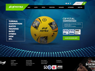 Petra Soccer Web UI photoshop psd template theme design ui design ux design web design website