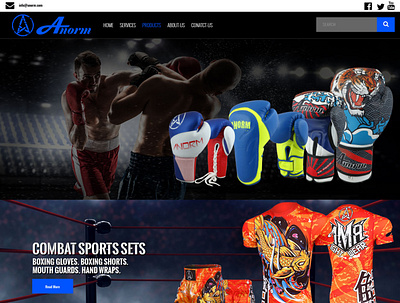 Anorm Sports UI Design photoshop psd template theme design ui design ux design web design website