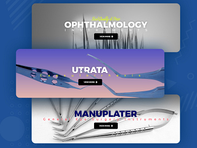 Web Banner for Eye Instruments Company branding graphic design instruments photoshop ui design ux design web design website