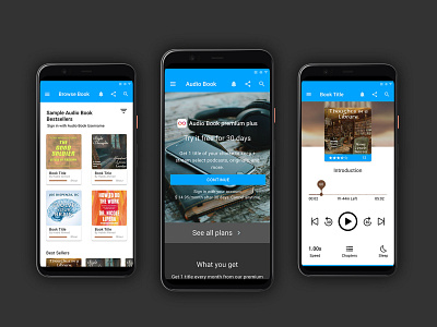 Audiobook app UI Design