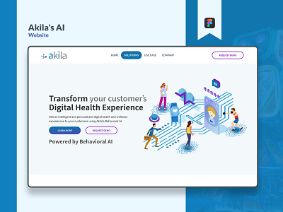 Akila's Behavioral AI Website Design illustration photoshop theme design ui design ux design web design website
