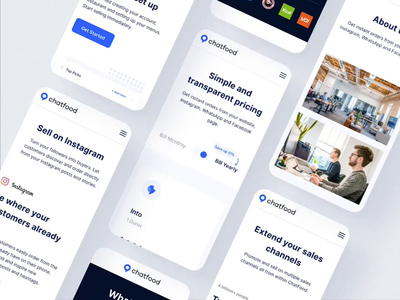 ChatFood - mobile version for website analitycs b2b b2c delivery facebook food google instagram marketing order order management product design restaurant social network ui ux user experience userinterface web design website