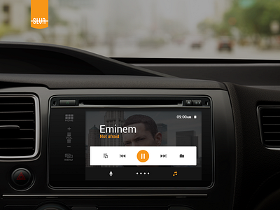 Player for Car android car car play design eminem flat media music navigation player