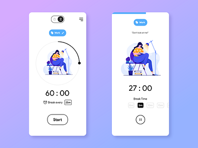 Productivity App Flow branding dailyui design dribbble illustration typography uiux ux xd design xddailychallenge