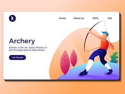 Archery landingpage illustration