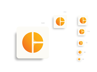 App Icon Orange Line android app app icon icon ios iphone ui uiux