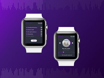 Music Player Smartwatch android ios music music app smartwatch ui uiux userinterface uxdesign