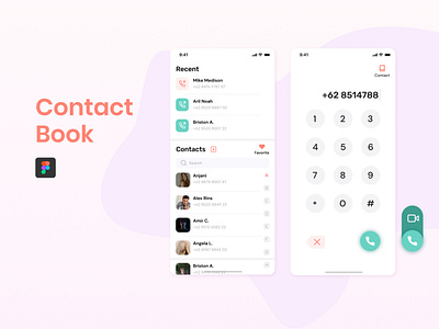 Contacts Book android app contact contacts design ios iphone number phone book ui ui design uiux ux web