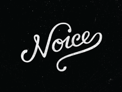 Noice T-shirt handlettering lettering typography vintage
