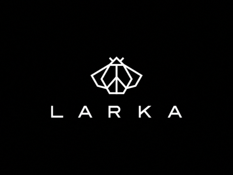LARKA logo animation accessories animation clean larka leather logo minimal