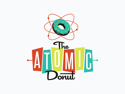 The Atomic Donut age atom atomic donut electron logo vintage