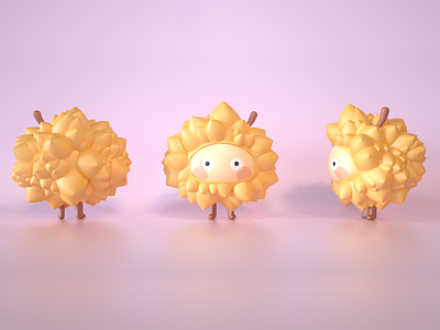 Durian baby art c4d cinema 4d design illustration