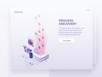 Process Discovery Illustration animation brand branding celonis character clean design icon identity illustration illustrator lettering minimal mining processmining typography ui ux vector website