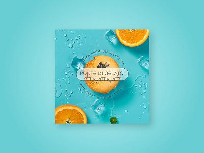 Gelato Post Design branding design graphic design icecream instagram logo media orange post social turquoise