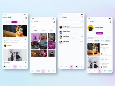 Hobby App activity app branding design event graphic hobby mobile page ui ux