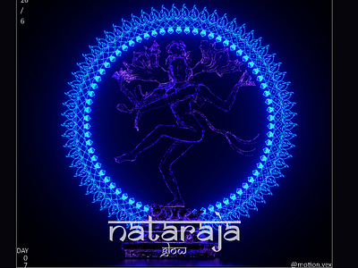 Nataraja Glow 3d artwork c4d cinema4d dance design design art glow illustration nataraja shiva vector