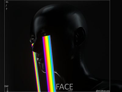 Face Color 3d artwork c4d cinema4d color design design art face glow illustration rainbow web