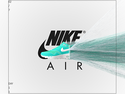 Nike Air 3d artwork c4d cinema4d design design art knitting nike shoes trails typography web