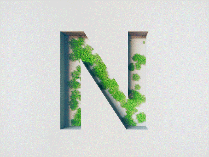 N Scatter It ! 3d artwork branding c4d cinema4d design design art green logo n scatter